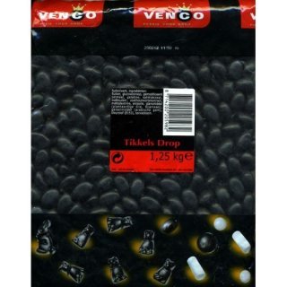 Venco Holland Lakritze Tikkels Drop 1,25kg (kleine Salmiak-Kugeln)