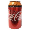 Coca Cola Zero Peach (24x0,33l Dose)