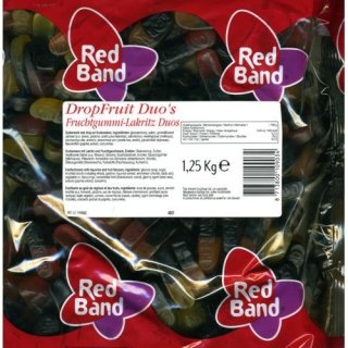Red Band Fruchtgummi-Lakritz DropFruit Duos 1,25kg (Fruchtgummi-Lakritz Duos)