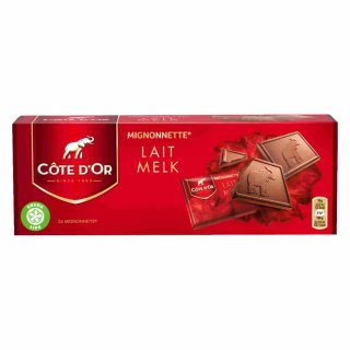 Côte dOr Mignonnette Melk (24x10g Packung Vollmilch Schokoladentafeln)