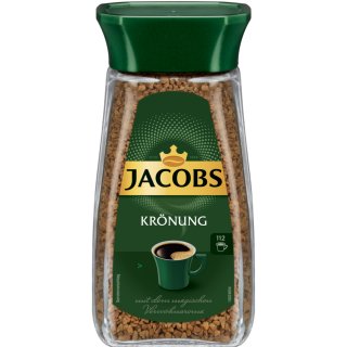 Jacobs löslicher Kaffee Krönung Instant Kaffee 1er Pack (1x200g Glas)