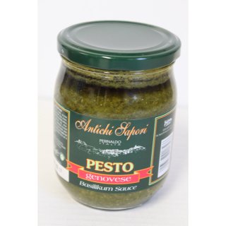 Antichi Sapori Basilikumsauce Grün Pesto Rosso (500g Glas)