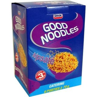 Unox Instant Nudeln Huhn mit Erdnusssoße 6 x 70g (kipsaté)