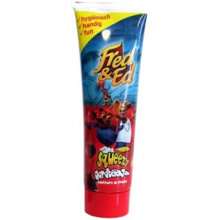 Fred & Ed Squeezy AardbeienJam, 350g Tube (Erdbeermarmelade)
