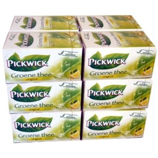 Pickwick Teebeutel Grüner Tee Zirone 12 x 20 Stück (240 Beutel á 2g, Green Tea Lemon)