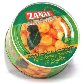 Zanae Delikatessen Kleine Zwiebeln in Tomatensoße 280g (Import)