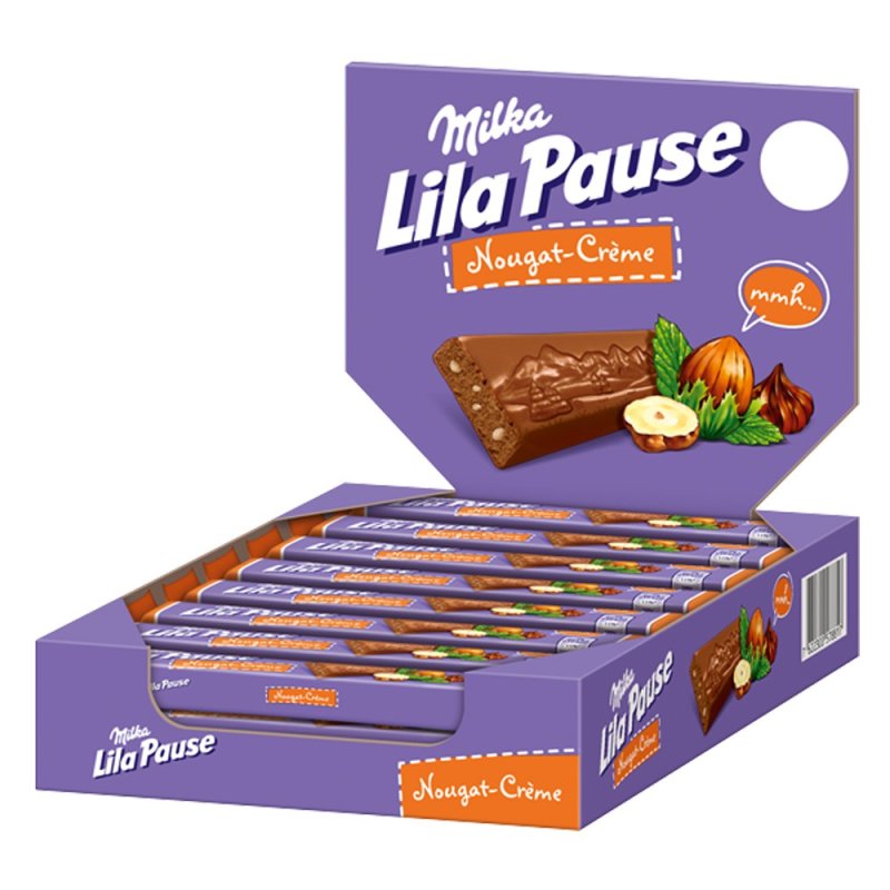 Lilla Pause Milka Riegel x (24 Nougat-Creme 38g)