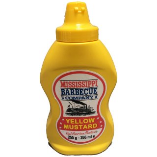 Mississippi Barbecue Yellow Mustard Real American Senf (266ml Flasche)