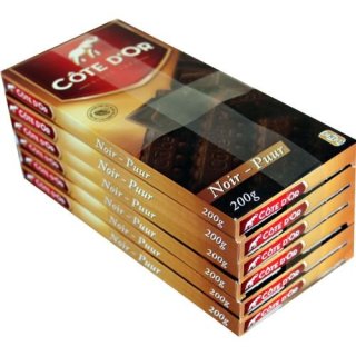 Côte dOr Schokolade Noir-Puur 6 x 200g (Dunkle Schokolade)