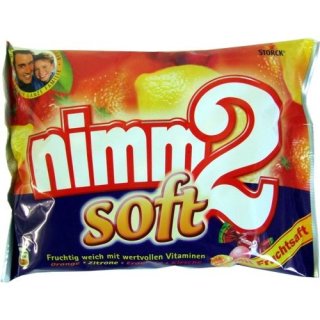 Nimm2 Soft "Orangen-, Kirsch-, Erdbeer- & Zitronenbonbons" 800g