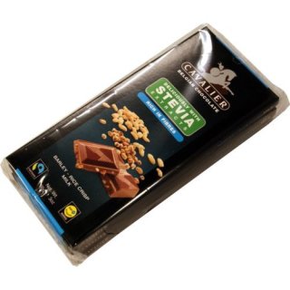 Stevia-Schokolade, Cavalier Belgian Chocolate "Barley-Rice Crisp Milk" 3 x 85g