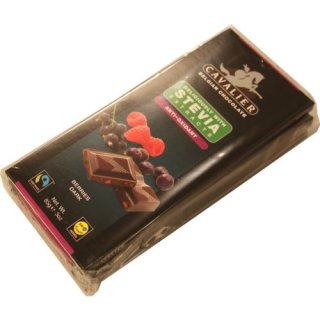 Stevia-Schokolade, Cavalier Belgian Chocolate "Berries Dark" 3 x 85g