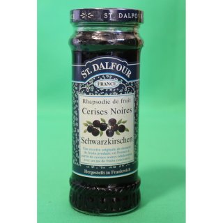 St. Dalfour Fruchtaufstrich Schwarzkirschen (284g Glas)