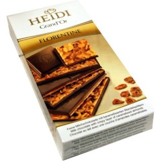 Heidi Premium Gourmet Schokoladentafel Florentine 3 x 100g (karamellisierte Mandelspliter)