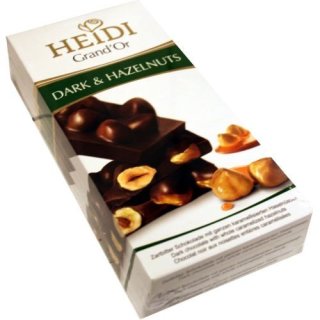 Heidi Premium Gourmet Schokoladentafel Dark & Hazelnuts 3 x 100g