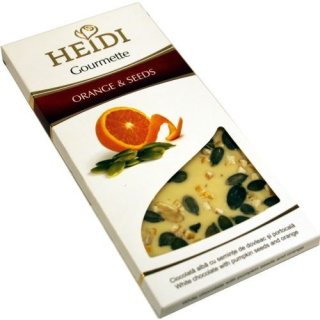 Heidi Premium Gourmet Schokoladentafel Orange & Seeds 100g
