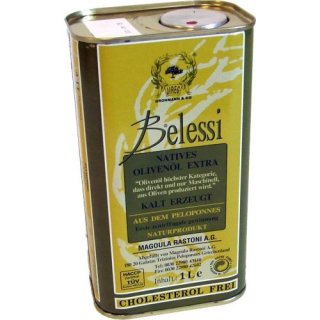 Belessi Natives Olivenöl Extra, 1000ml Cholesterol frei (Import)