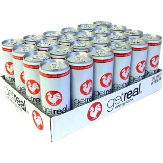 GetReal Energy Drink Sugarfree 24 x 0,25l Dose (Zuckerfrei, Get Real)