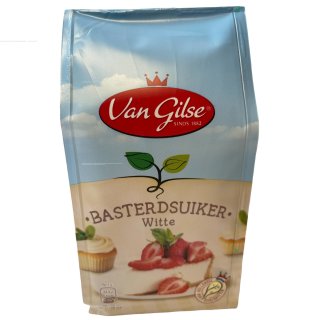 Van Gilse Basterdsuiker Witte, Zucker zum backen von Kuchen (600g Packung)