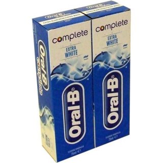 Oral-B Complete Zahncreme Minze 2 x 75ml (Zahnpasta Extra White)