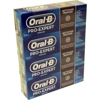 Oral-B Pro Expert Zahncreme Minze 4 x 75ml (Zahnpasta Tiefenrein)