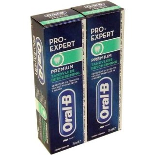 Oral-B Pro Expert Zahncreme Minze 2 x 75ml (Zahnpasta Premium Zahnfleisch-Schutz)