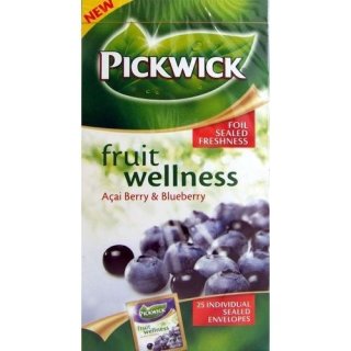 Pickwick Teebeutel Fruit wellness Acai Beere & Heidelbeere 25 Btl. (einzeln in Folie verpackte Teebeutel)