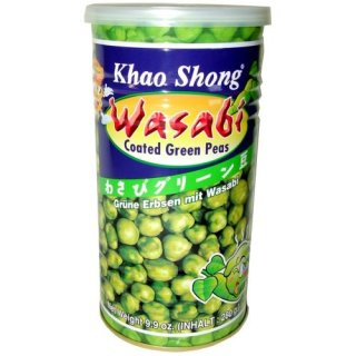 Khao Shong Coatet Green Peas 280g (Grüne Erbsen mit Wasabi)