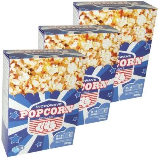 Mikrowellen Popcorn salzig, 3 x 300g (Microwave Popcorn Zout)