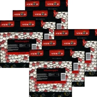 Venco Holland Lakritze Mintnopjes 6 x 1,25kg (Salmiak-Anis und Minze)