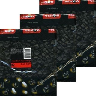 Venco Holland Lakritze Menthol Kruisdrop 3 x 1,25kg (Menthol Lakritz)