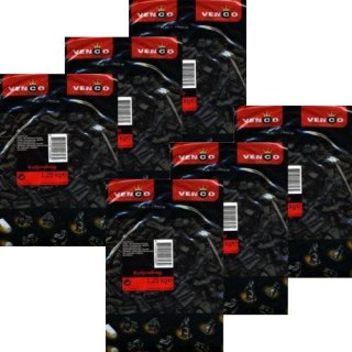 Venco Holland Lakritze Katjesdrop 6 x 1,25kg (normales Lakritz)