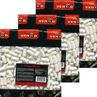Venco Holland Lakritze Schoolkrijt 3 x 1,25kg (Minze-Anis)