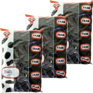 Faam Holland Gourmet-Lakritz Dubbel Zout 3 x 1000g (doppelt gesalzen)