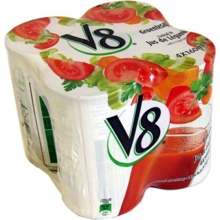 V8 "Tomatensaft/Gemüsesaft", 4 x 160ml Dose