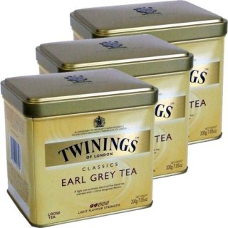 Twinings loser Tee Earl Grey Tea 3 x 200g (Metaldose)