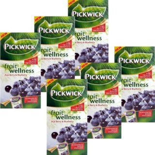 Pickwick Teebeutel Fruit wellness Acai Beere & Heidelbeere 6 x 25 Btl. (einzeln in Folie verpackte Teebeutel)