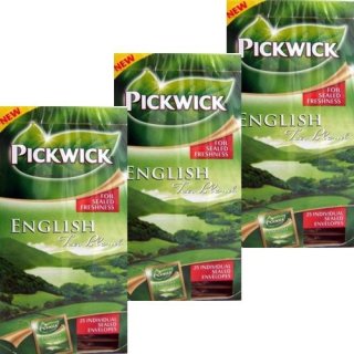 Pickwick Teebeutel Englische Teemischung 3 x 25 Btl. (einzeln in Folie verpackte Teebeutel)