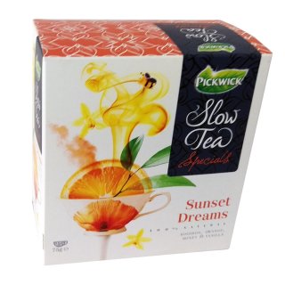 Pickwick Teebeutel Slow Tea Specials Sunset Dreams 25 Beutel á 3g (Rooibos, Orange, Honig & Vanille)
