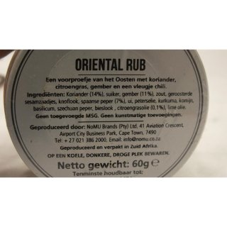 Nomu Barbecue Rub Gewürz Oriental 60g (orientarische Mischung)