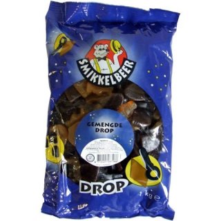 Smikkelbeer original Holland Lakritze Gemengde Drop , 1000 g (gemischte Drops)