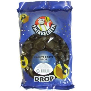 Smikkelbeer original Holland Lakritze  Zachte Zoete Drop, 1000g (weich, salzig Drops)
