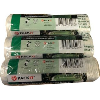 PACKIT BIO-Müllsäcke 3 x 3 Beutel á 240l (Müllsack/Abfallsack 115 x 140 cm)