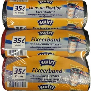 Swirl Müllsäcke 3 x 10 Beutel á 35l mit Fixierband (Müllsack/Abfallsack)