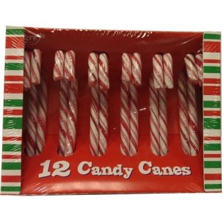 Zuckerstangen Candy Cane 12 Stück (rot/weiß)