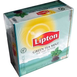 Lipton Teebeutel Grüner Tee Minze 100 Btl. (Green Tea with Mint)