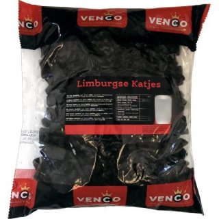 Venco Holland Lakritze Limburgse Katjes 1kg Packung (starkes Lakritz)