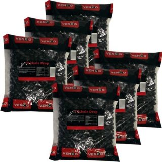 Venco Holland Lakritze Tikkels Drop 6 Packungen a 1kg (kleine Salmiak-Kugeln)
