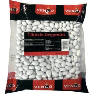 Venco Holland Lakritze Tikkels Dropmint 1kg (Salmiak-Aniskugeln)