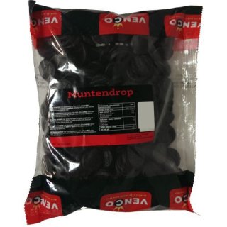Venco Holland Lakritze Muntendrop 1kg Packung (normales Lakritz)